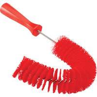 Brosse recourb&eacute;e, Soies Moyen/Ferme, Longueur de 15-1/2", Rouge Fastek