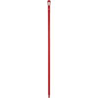 Ultra Hygiene Handle, Broom/Scraper/Squeegee, Red, Ergonomic, 59" L Fastek