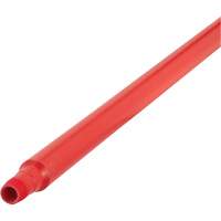 Ultra Hygiene Handle, Broom/Scraper/Squeegee, Red, Ergonomic, 59" L Fastek