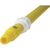 Manche de brosse pour plateforme, Brosse/Support &agrave; tampon, Jaune, T&eacute;lescopique, 62"-113" lo Fastek