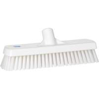 Deck & Wall Scrub Brush, Stiff Bristles, 12", Polyester, White Fastek