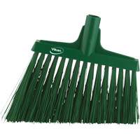 Angle Broom Head, X-Coarse Bristles, 12", Polyester, Green Fastek