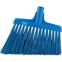 Angle Broom Head, X-Coarse Bristles, 12", Polyester, Blue Fastek