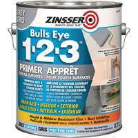 Bulls Eye 1-2-3&reg; Water-Base Primer, 3.78 L, Gallon, Grey Fastek
