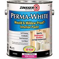 Perma-White&reg; Mold & Mildew-Proof Interior Paint, 3.78 L, Gallon, White Fastek