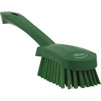Brosse &agrave; r&eacute;curer avec manche court, Soies Ferme, Longueur de 10", Vert Fastek