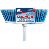 Flat Magnetic Indoor Broom with Handle, 48" Long Fastek