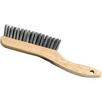 Brosse &agrave; manche en patin, Acier, 4 x 16 rangs de fils, Longueur 9-3/4" Fastek