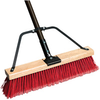 Ryno Push Broom with Braced Handle, 36", Medium, PVC Bristles Fastek