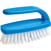 Nail Cleaning Brush, 4" L, Synthetic Bristles, Blue/White Fastek
