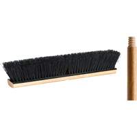 Push Broom with Handle, 18", Medium, Tampico Bristles Fastek
