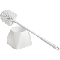 Bowl Brush with Caddy, 15-1/2" L, Polypropylene Bristles, White Fastek