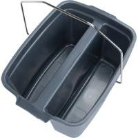 Dual Compartment Bucket, 4.75 US Gal. (19 qt.) Capacity, Grey JN504 | Fastek
