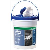 Hand Cleaning Wet Wipe Bucket, 58 Wipes, 10-3/5" x 10-3/5" JN624 | Fastek