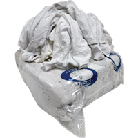 Wiping Rags, Cotton/Fleece, White, 25 lbs. JN673 | Fastek