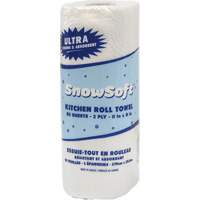 Snow Soft Premium Kitchen Towels, 2 Ply, 85 Sheets/Roll, 8" W, 11" L Fastek