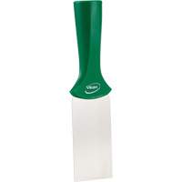 Handle-Mounted Stainless Steel Scraper, Green, 2" W x 8" L Fastek