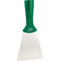 Handle-Mounted Stainless Steel Scraper, Green, 4" W x 8" L Fastek