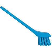 Brush with Scraping Edge, Stiff Bristles, 6" Long, Blue Fastek