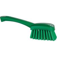 Short-Handled Washing Brush, Soft Bristles, 10-1/2" Long, Green Fastek