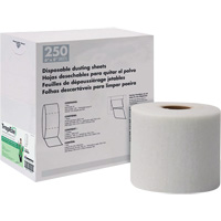 TrapEze&reg; Single Roll Disposable Dusting Sheets, Polyester, White Fastek