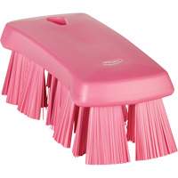 UST Hand Brush, Stiff Bristles, 6-9/10" Long, Pink Fastek