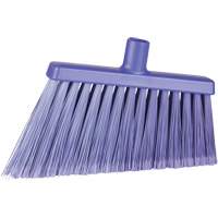 Angle Head Broom, Stiff/Split Bristles, 11-2/5", Polyester/Polypropylene/PVC/Synthetic, Purple JP825 | Fastek