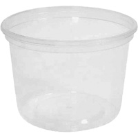 Contenant &agrave; charcuterie transparent sans couvercle MicroGourmet 16 oz, Plastique, Ronde Fastek