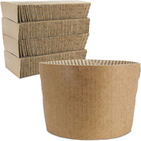 Kraft Coffee Cup Sleeves, Paper, 12 oz. - 20 oz., Brown Fastek