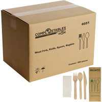 Wood Cutlery Set in Paper Bag Fastek