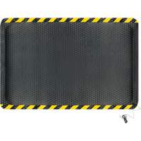 Tapis conductible Hog Heaven, 4' la x 6' lo, 5/8" &eacute;paisseur, Noir/Jaune, Nitrile Fastek