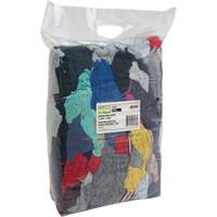 Recycled Material Wiping Rags, Cotton, Mix Colours, 10 lbs. Fastek