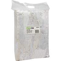 Recycled Material Wiping Rags, Cotton, White, 10 lbs. JQ110 | Fastek