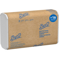Scott<sup>®</sup> 100% Recycled Fiber Multifold Paper Towels, 1 Ply, 9-2/5" L x 9-1/5" W, 250 /Pack JQ121 | Fastek