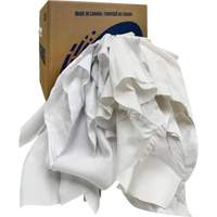 Recycled Wiping Rags, Cotton, White, 10 lbs. JQ182 | Fastek