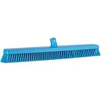 Heavy-Duty Push Broom, Fine/Stiff Bristles, 24", Blue JQ213 | Fastek