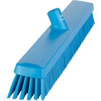 Heavy-Duty Push Broom, Fine/Stiff Bristles, 24", Blue JQ213 | Fastek