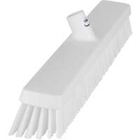 Heavy-Duty Push Broom, Fine/Stiff Bristles, 24", White JQ215 | Fastek