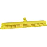 Heavy-Duty Push Broom, Fine/Stiff Bristles, 24", Yellow JQ216 | Fastek