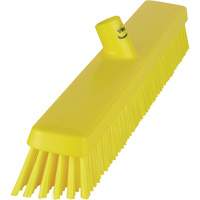 Heavy-Duty Push Broom, Fine/Stiff Bristles, 24", Yellow JQ216 | Fastek