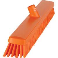 Heavy-Duty Push Broom, Fine/Stiff Bristles, 24", Orange JQ218 | Fastek