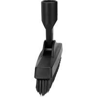 Crevice Brush, Extra Stiff Bristles, 8-9/10" Long, Black Fastek
