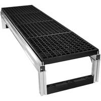 FOUNDATION Open Drainage Modular Aluminum Work Platform Kit, 18" W x 72" D, 400 lbs. Capacity, All-Welded Fastek