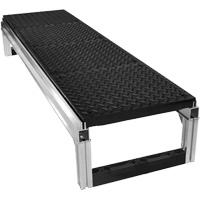 FOUNDATION Diamond-Plate Traction Modular Aluminum Work Platform Kit, 18" W x 72" D, 400 lbs. Capacity, All-Welded Fastek