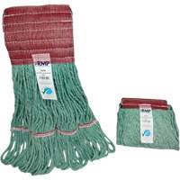 Wide-Band Mop Head, Antimicrobial/Floor Finishing/Specialty, Cotton/Rayon/Synthetic, Loop Style Fastek