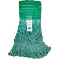 Wide-Band Mop Head, Antimicrobial/Floor Finishing/Specialty, Cotton/Rayon/Synthetic, Loop Style Fastek