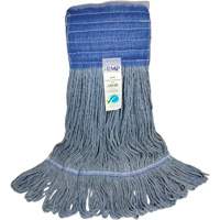 Wide-Band Mop Head, Antimicrobial/Floor Finishing/Specialty, Cotton/Rayon/Synthetic, Loop Style Fastek