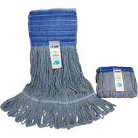 Wide-Band Mop Head, Antimicrobial/Floor Finishing/Specialty, Cotton/Rayon/Synthetic, Loop Style Fastek