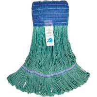 Wide-Band Mop Head, Antimicrobial/Floor Finishing/Specialty, Cotton/Rayon/Synthetic, Loop Style Fastek