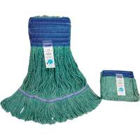 Wide-Band Mop Head, Antimicrobial/Floor Finishing/Specialty, Cotton/Rayon/Synthetic, Loop Style Fastek